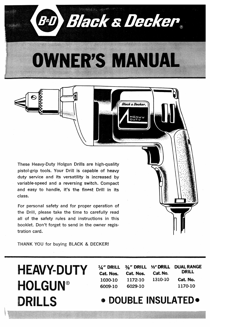 Black and decker drill user manual download